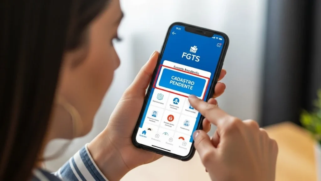 App do FGTS com pendencia cadastral